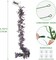 Artificial Vines Outdoor Ivy Garland Room Decor for Bedroom Aesthetic Garlands for Decoration Fake Leaves Fake Plastic Plants for Indoor Home Outdoor Garden Proch Backyard Arch Decoration(Purple)